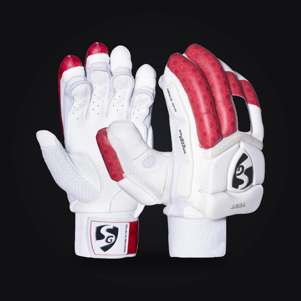 SG TEST WHITE BATTING GLOVES MEN RH